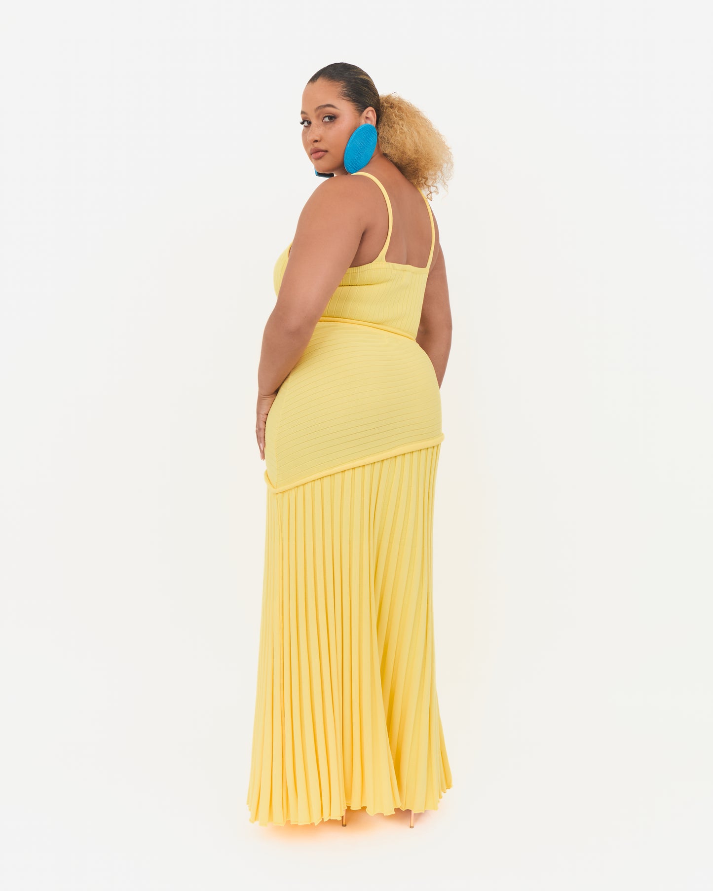 Amara Canary Yellow Skirt Set
