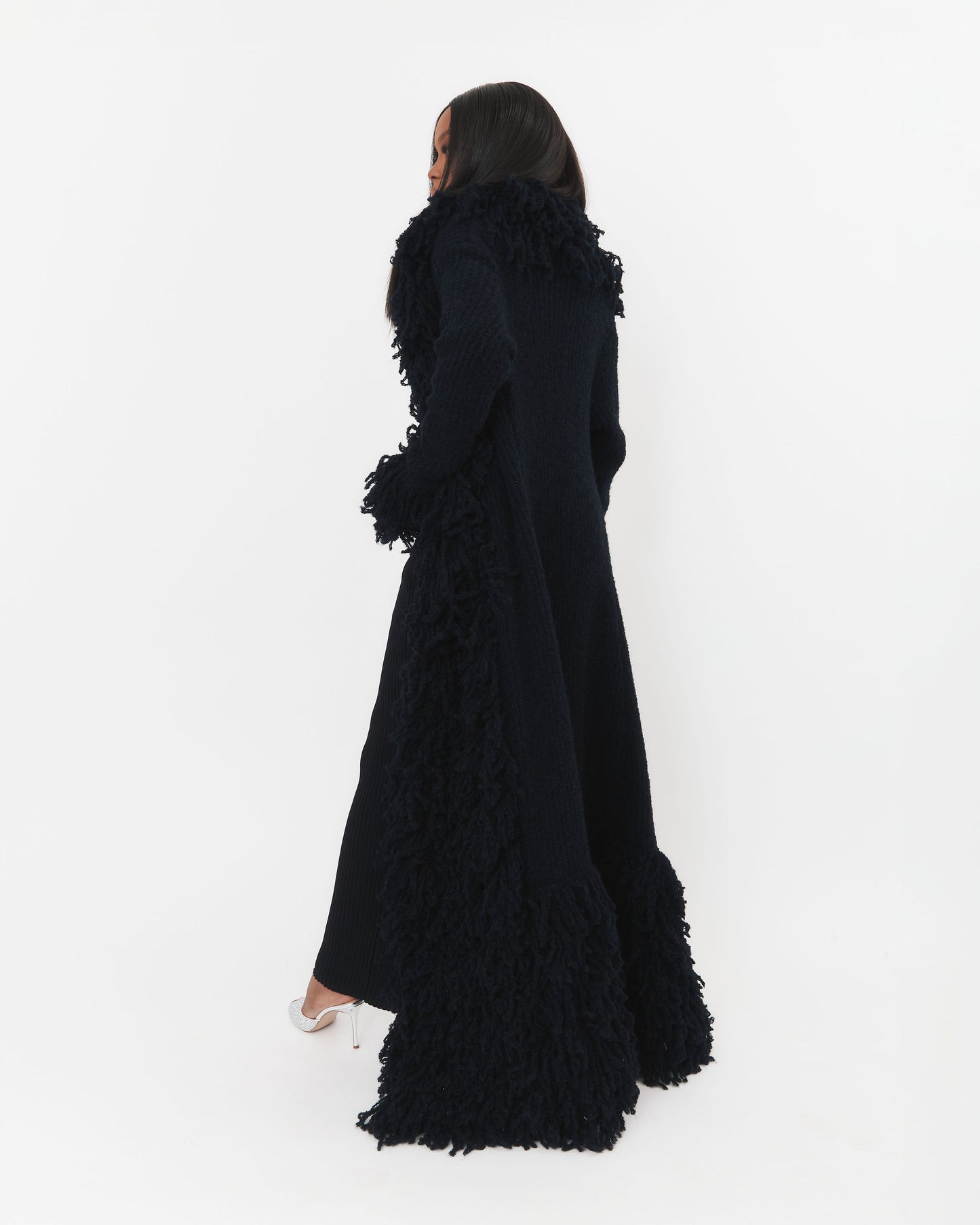 Fumi Fringe Knit Coat