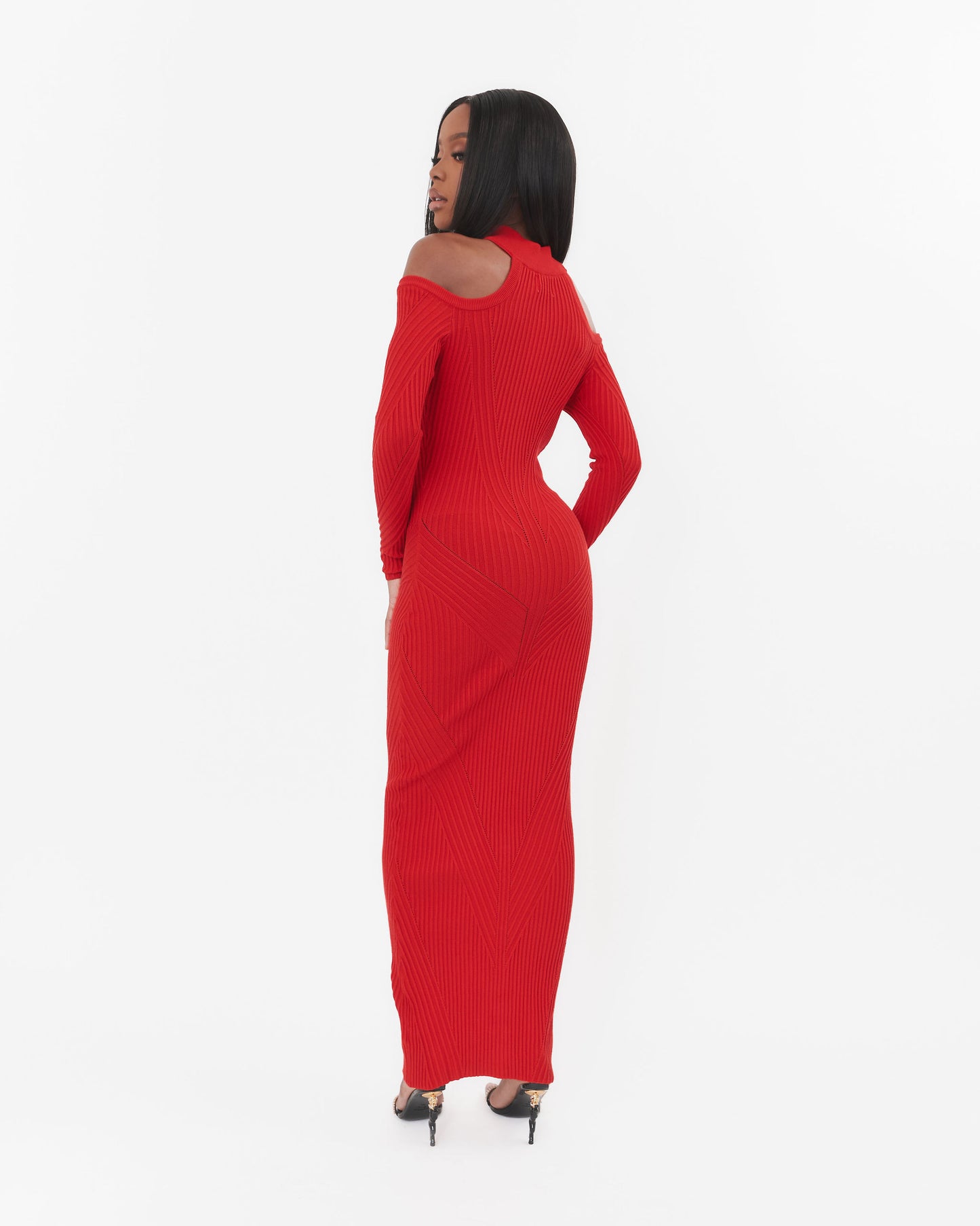 Sofia Off Shoulder Knitted Maxi Dress