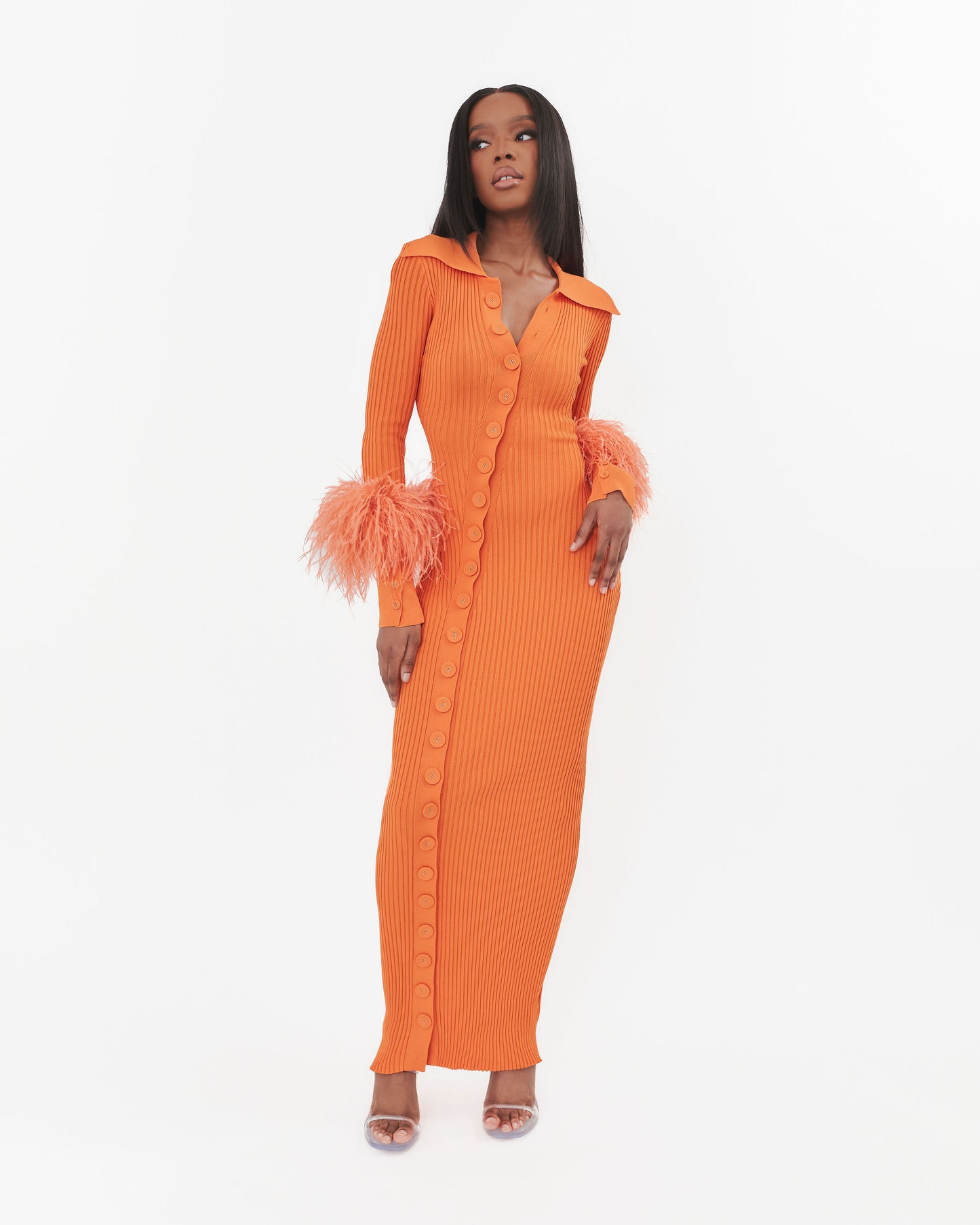 Marigold Maxi Dress in Apricot