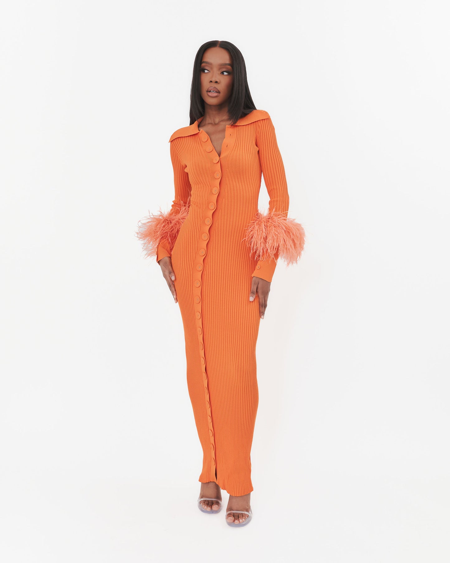 Marigold Maxi Dress in Apricot