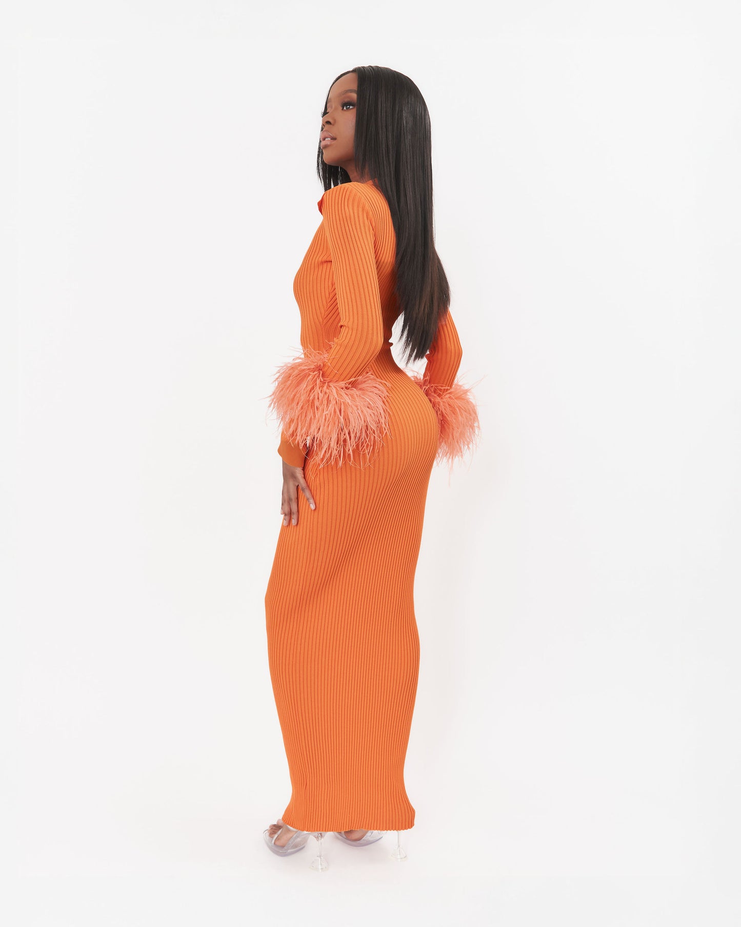 Marigold Maxi Dress in Apricot