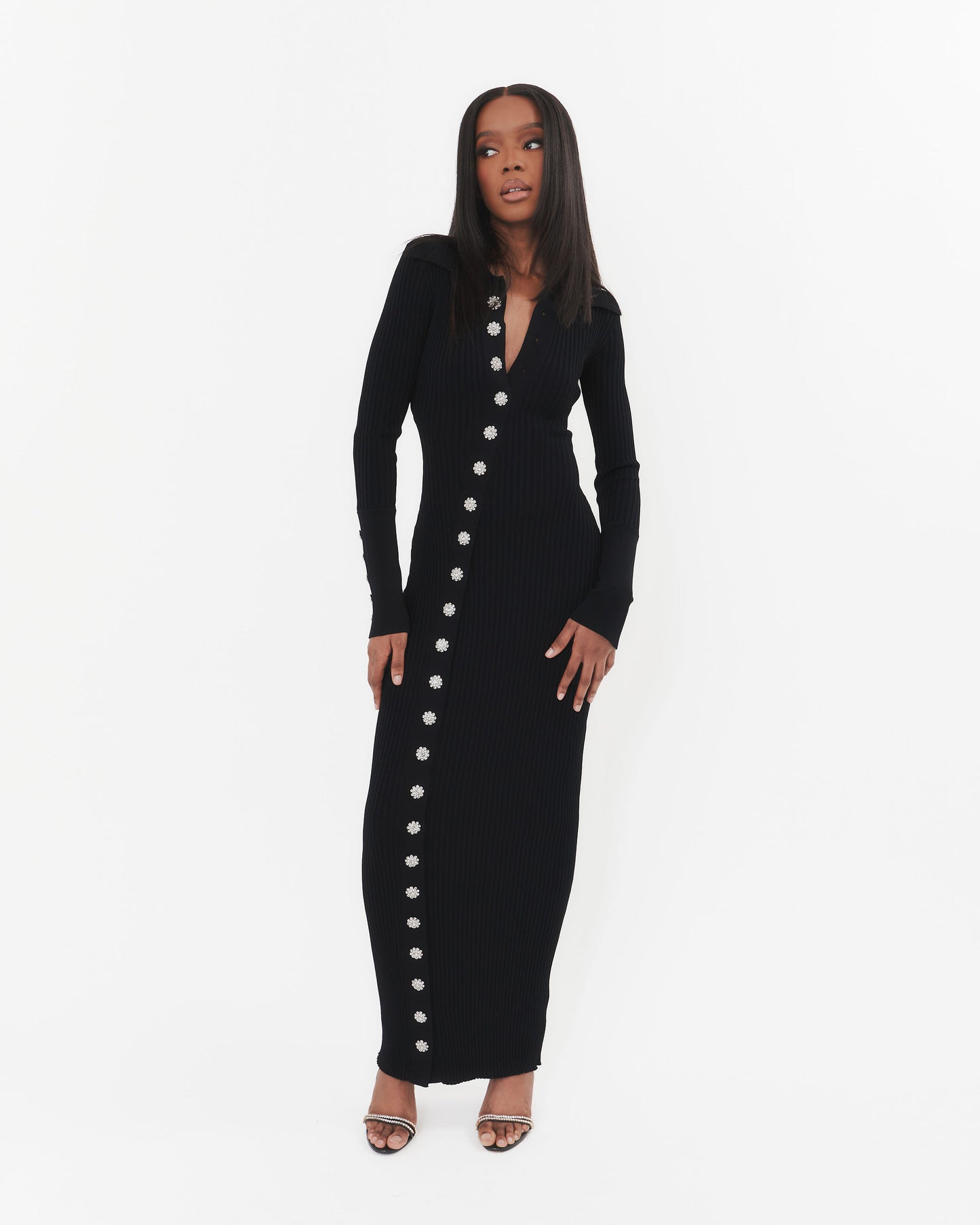 Janet Embellished Dress in Black