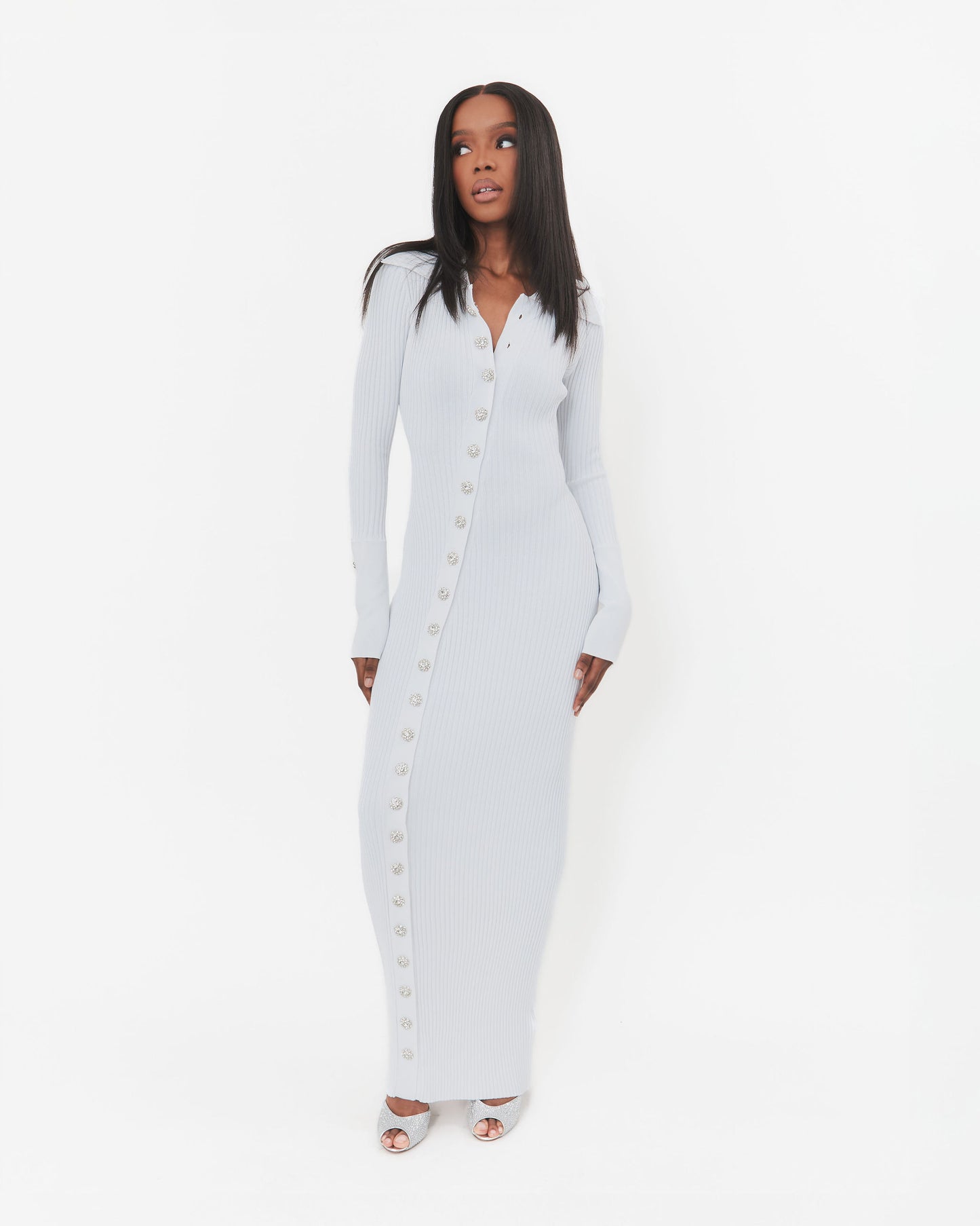 Janet Embellished Dress in White