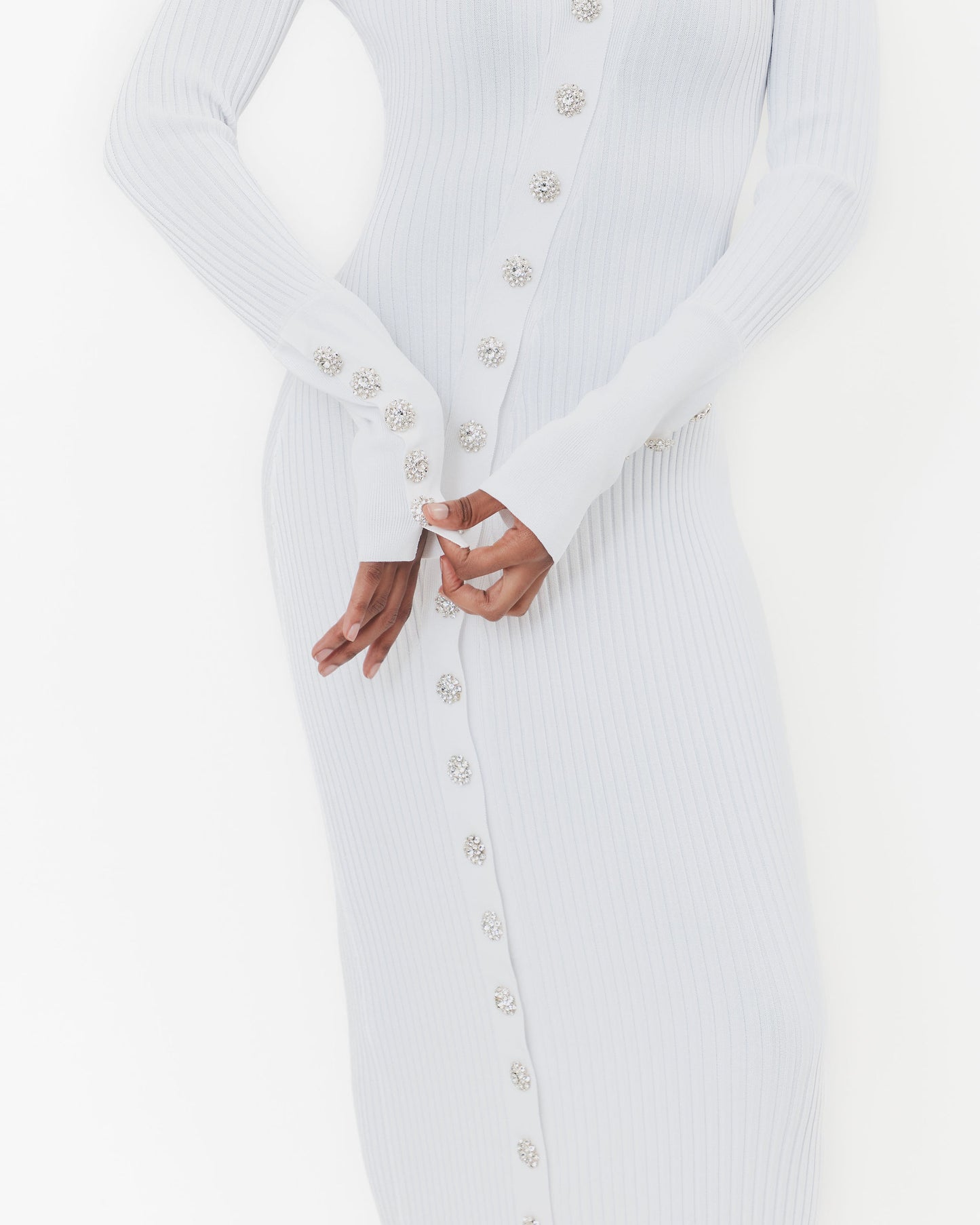Janet Embellished Dress in White