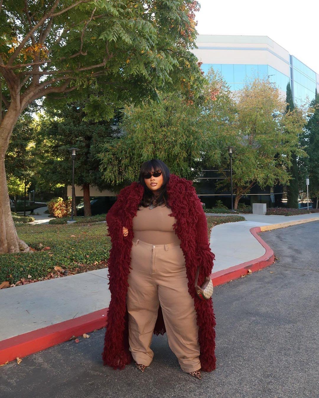 Customer wearing Fumi Fringe Knit Coat, look 5