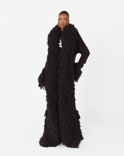 Fumi Fringe Knit Coat
