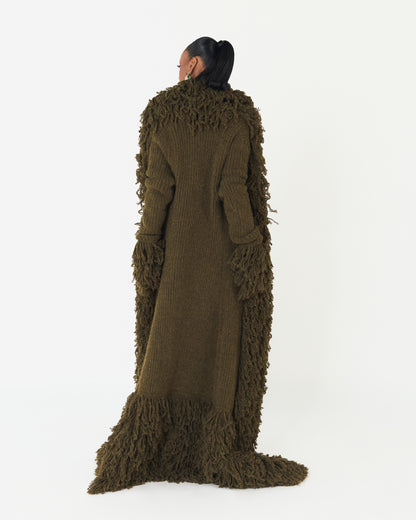 Fumi Fringe Knit Coat