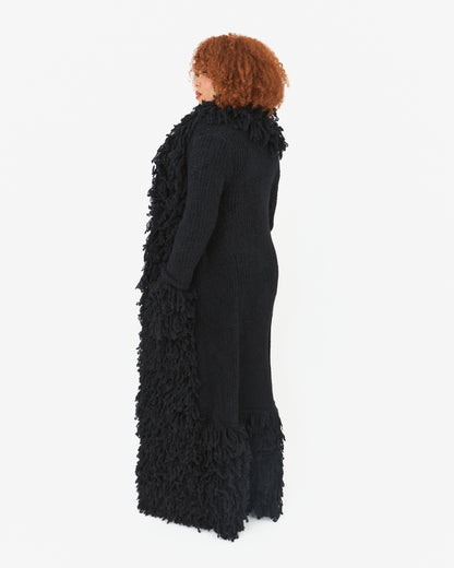 Fumi Fringe Knit Coat