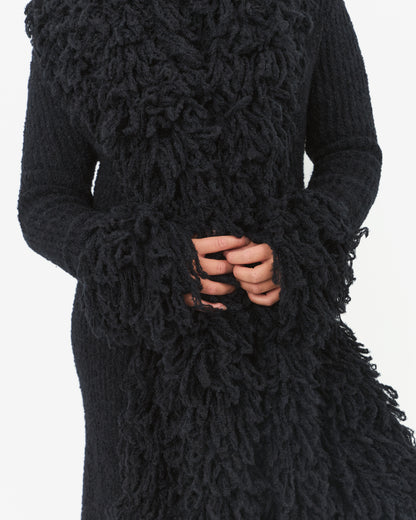 Fumi Fringe Knit Coat