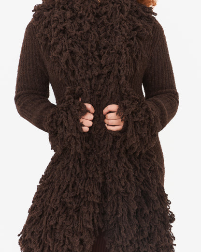 Fumi Fringe Knit Coat