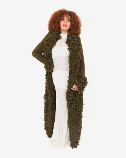 Fumi Fringe Knit Coat