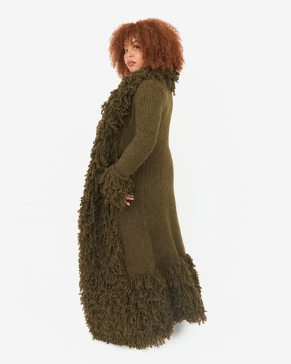 Fumi Fringe Knit Coat