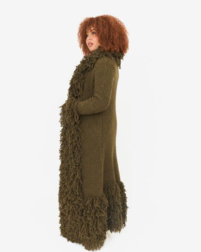 Fumi Fringe Knit Coat