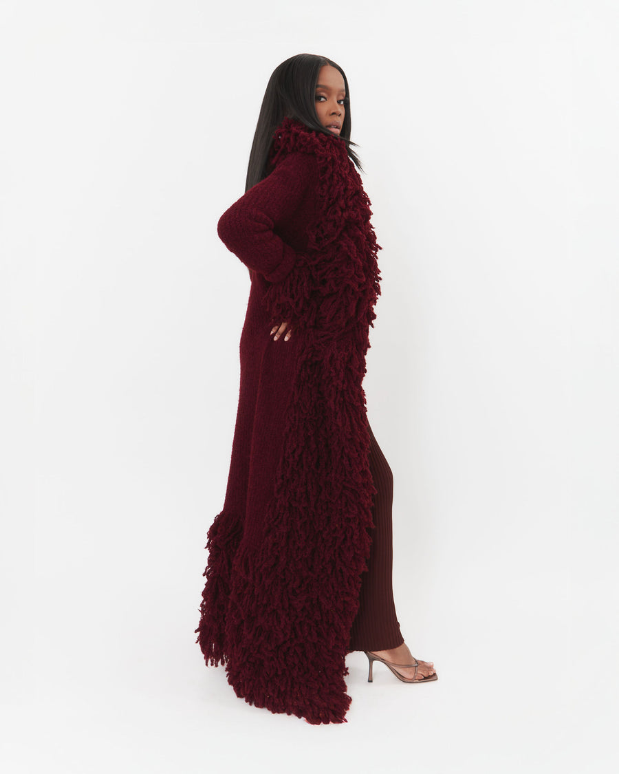 Fumi Fringe Knit Coat, image 6