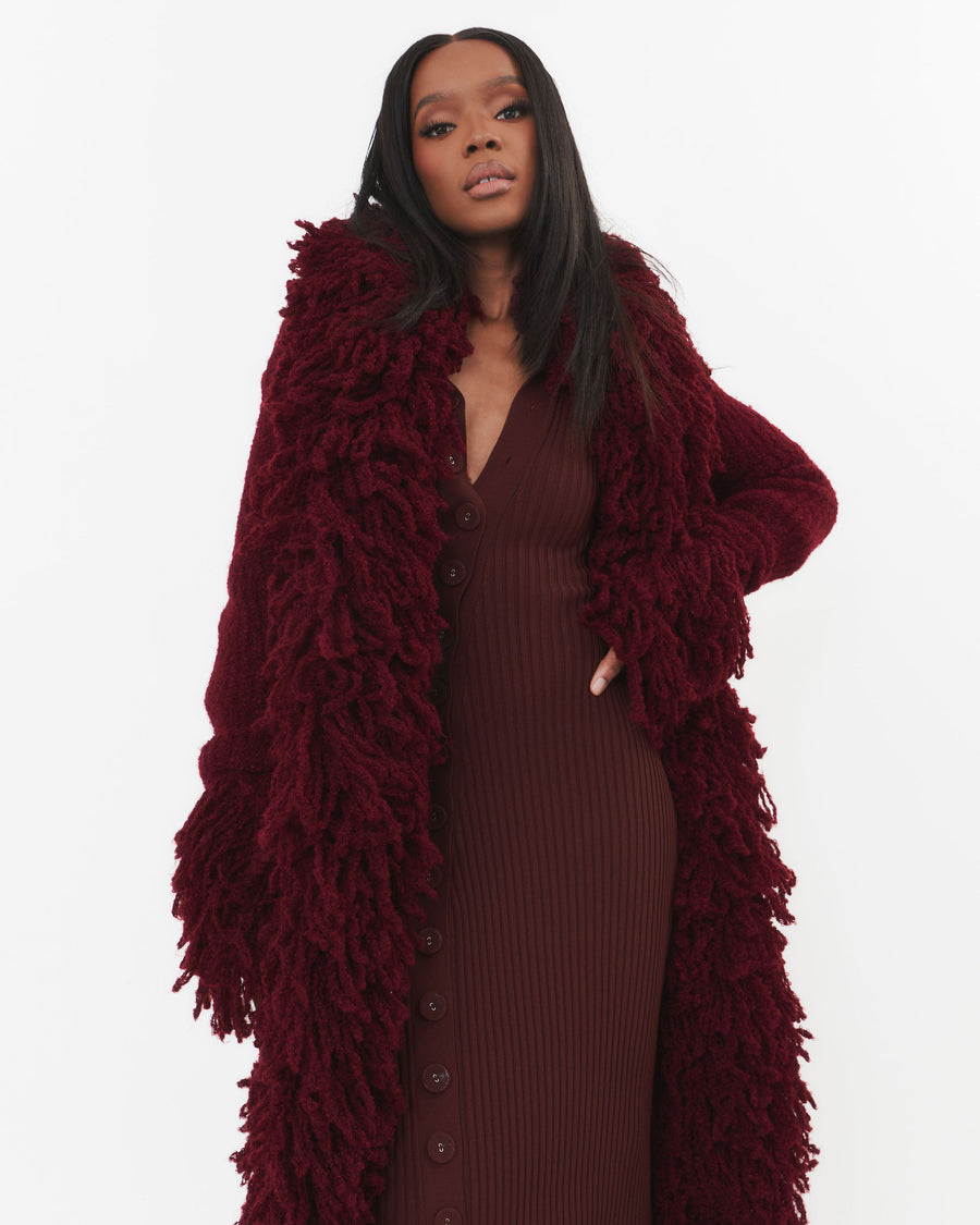 Fumi Fringe Knit Coat, image 5