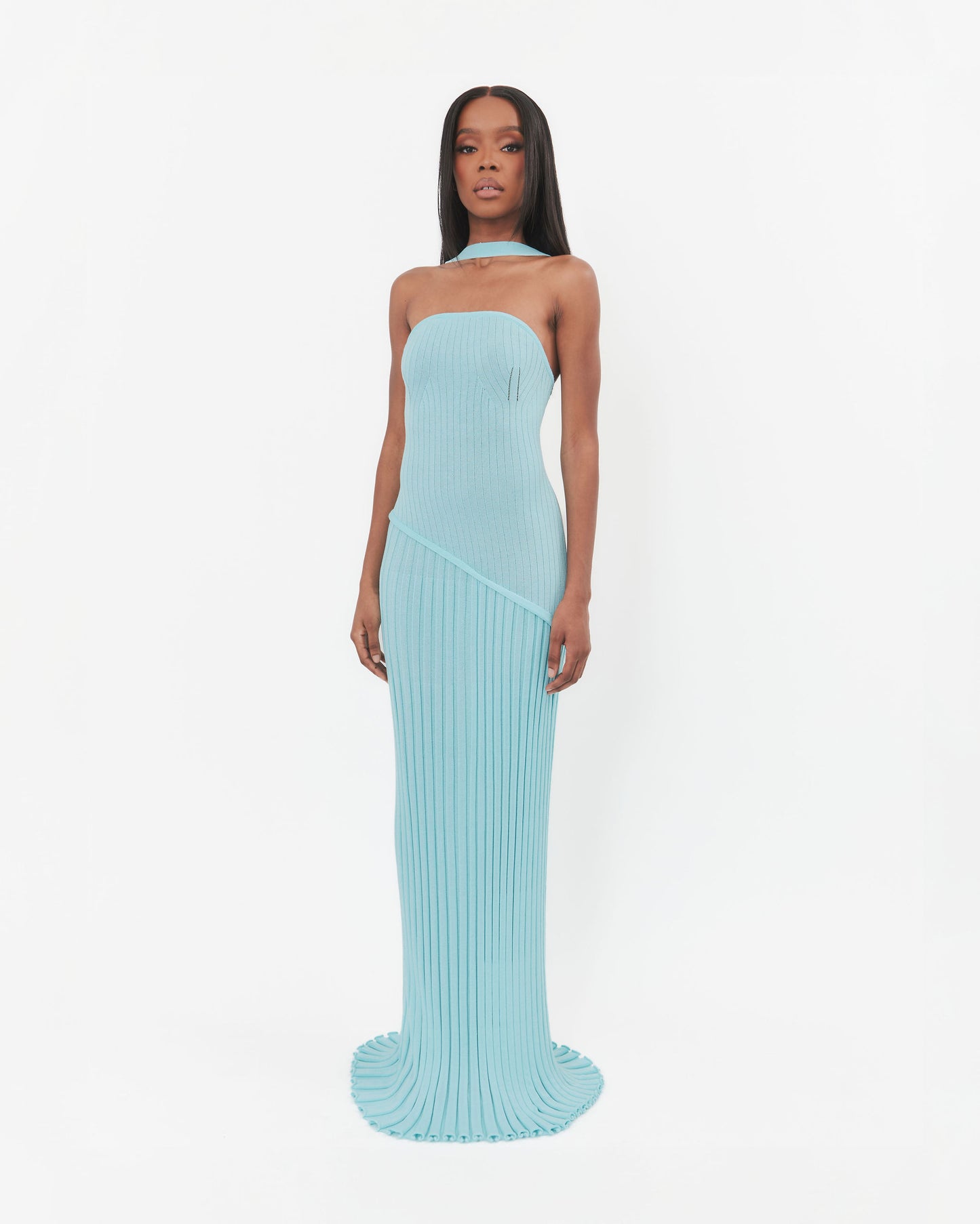Astrid Glacier Blue Maxi Tube Dress