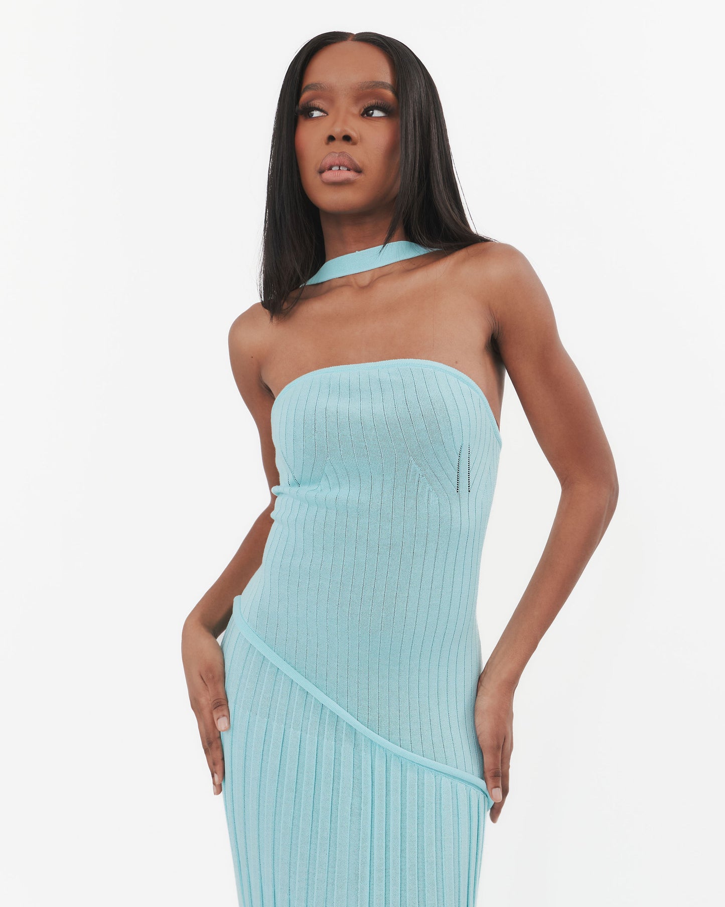 Astrid Glacier Blue Maxi Tube Dress