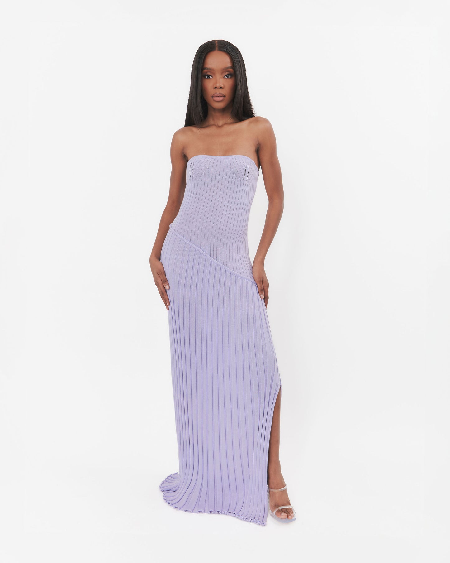 Selene Lilac Tube Maxi Dress