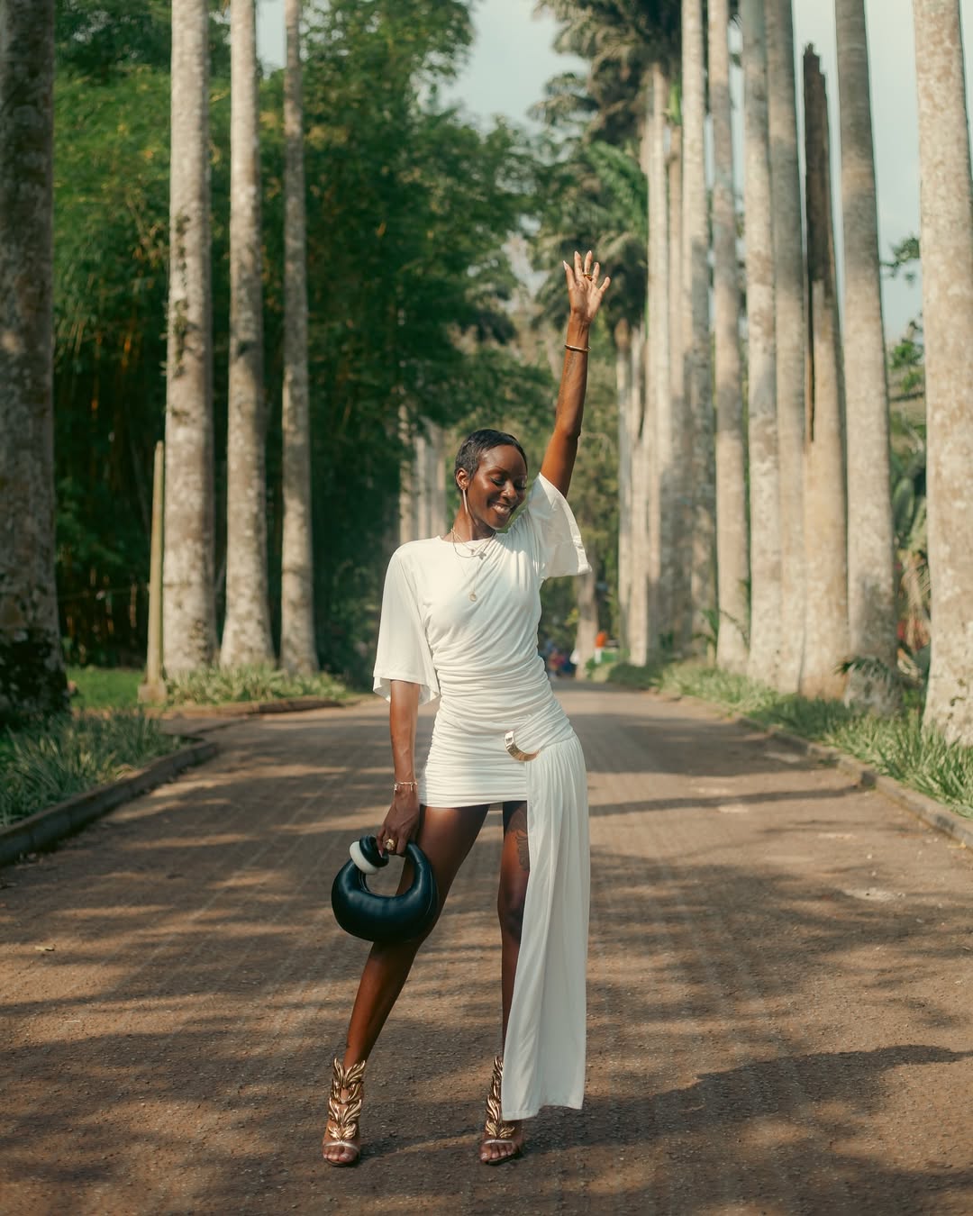 Customer wearing Destiny Mini Skirt Co-Ord Set, look 7