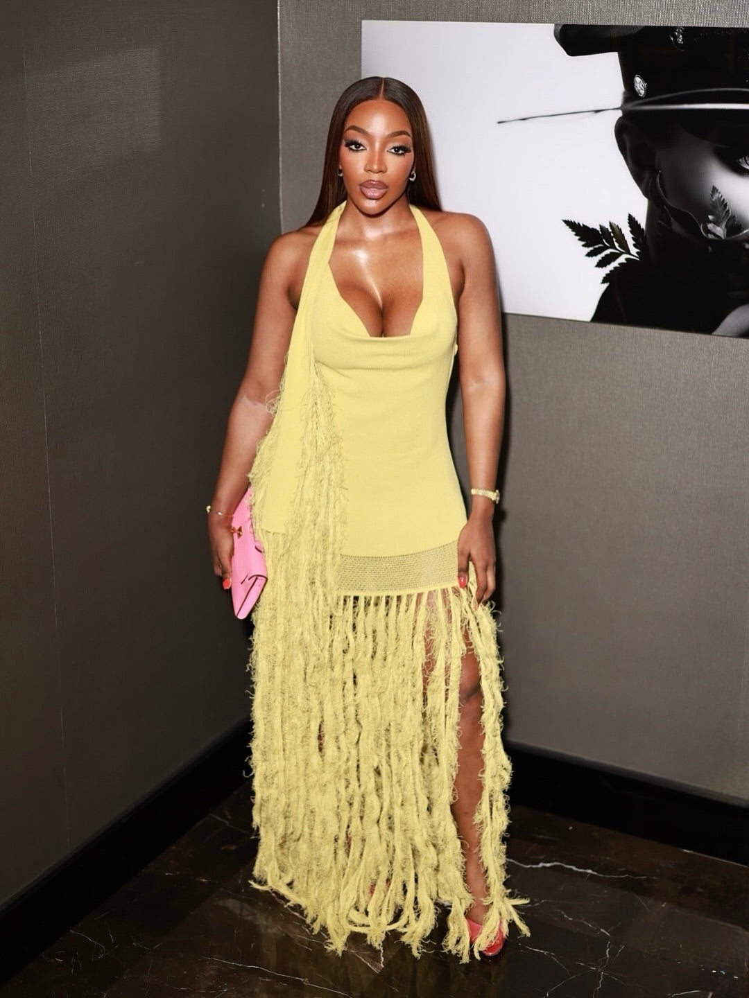 Customer wearing Gabriella Fringe Maxi Dress, look 2