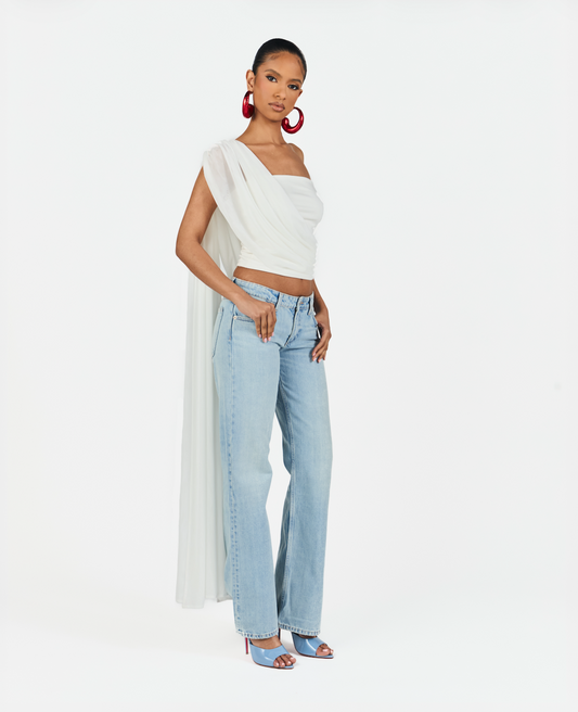 Elora Draped Tube Top