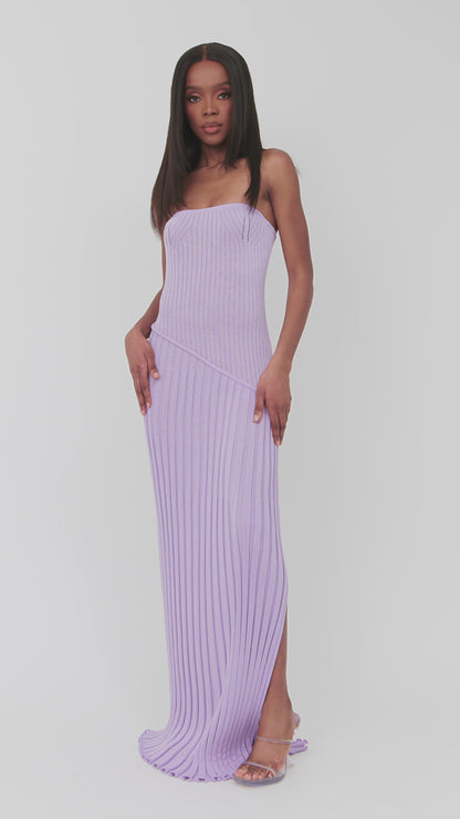 Selene Lilac Tube Maxi Dress