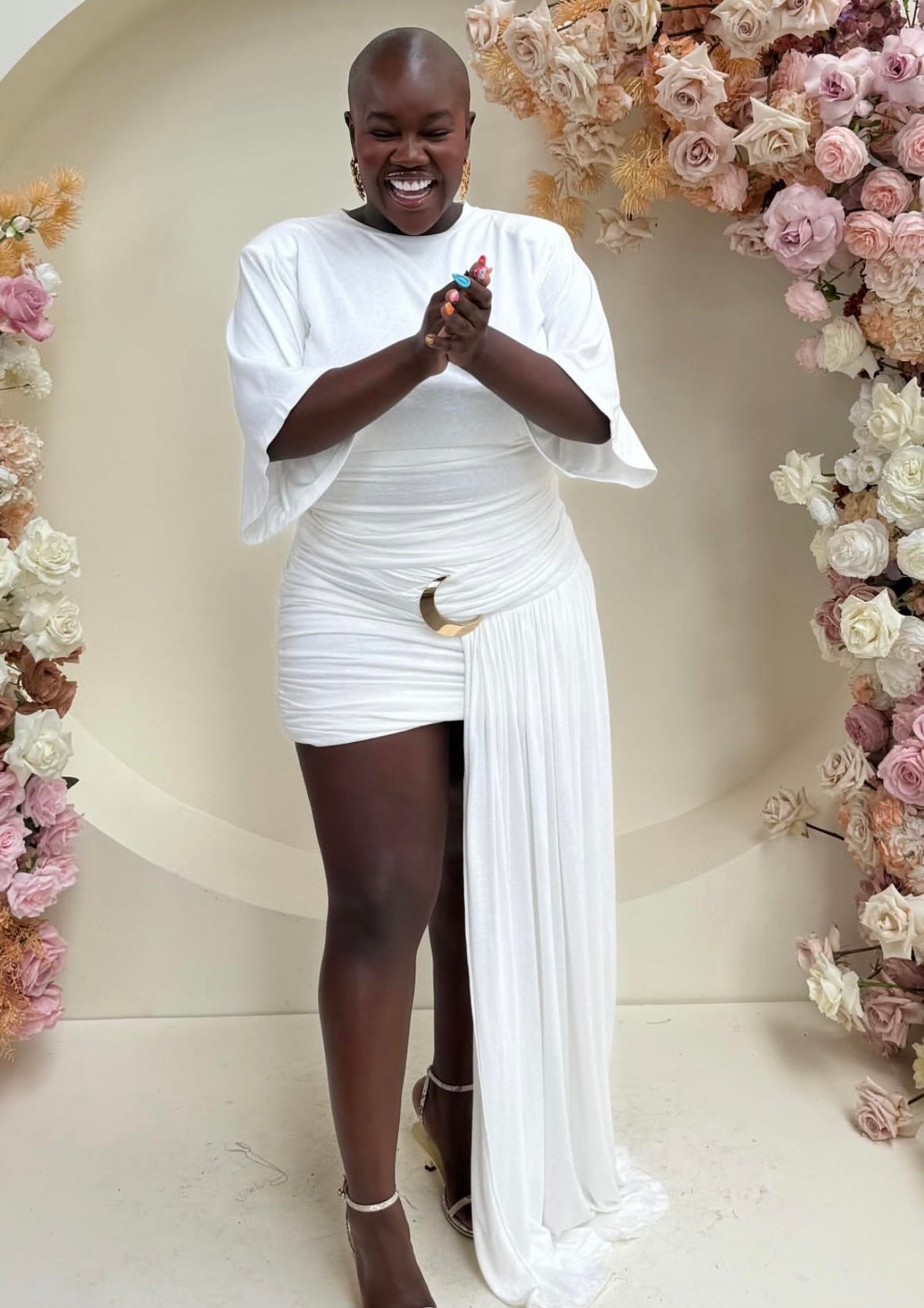 Customer wearing Destiny Mini Skirt Co-Ord Set, look 5