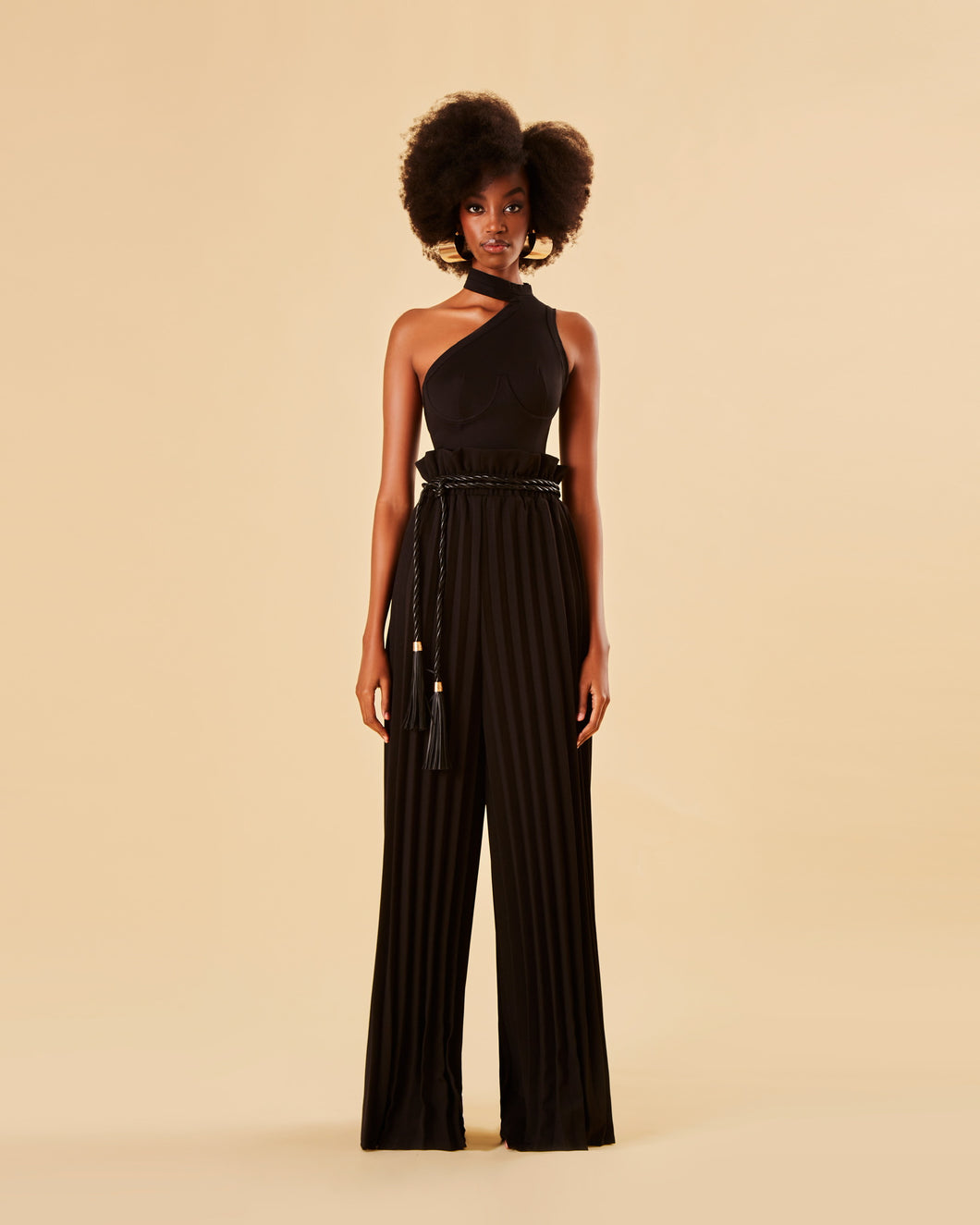 Tracey Pleated Pants in Black