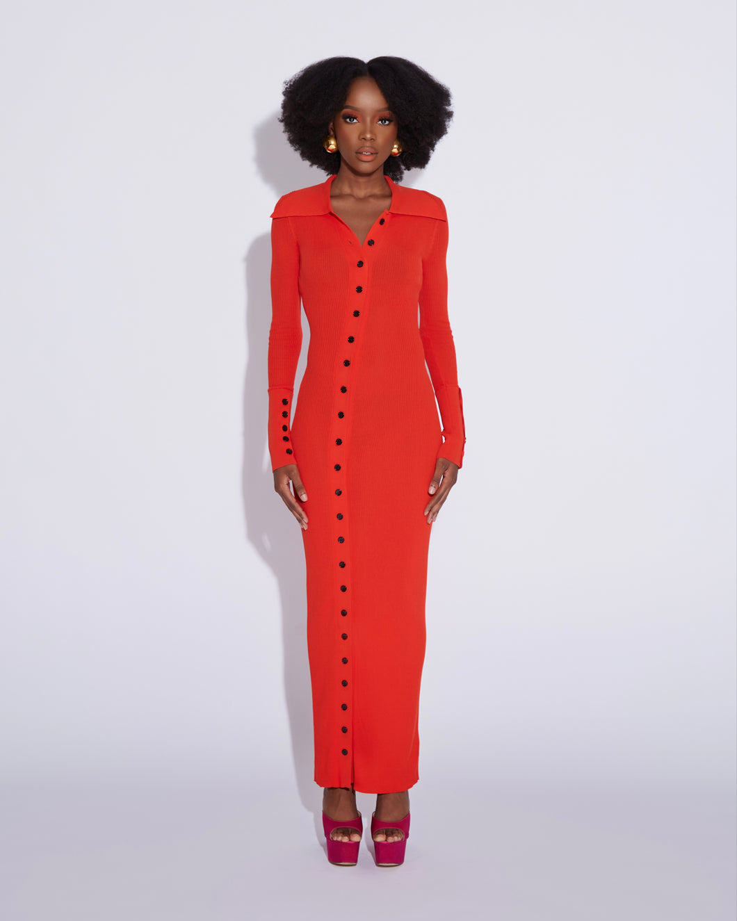 Naomi Dress in Scarlet Red
